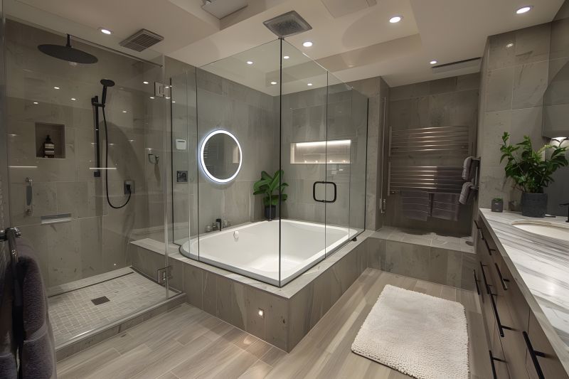Contemporary Shower and Tub Combo